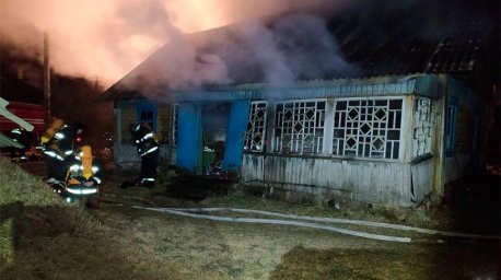 В Ошмянском районе на пожаре частного дома погиб мужчина